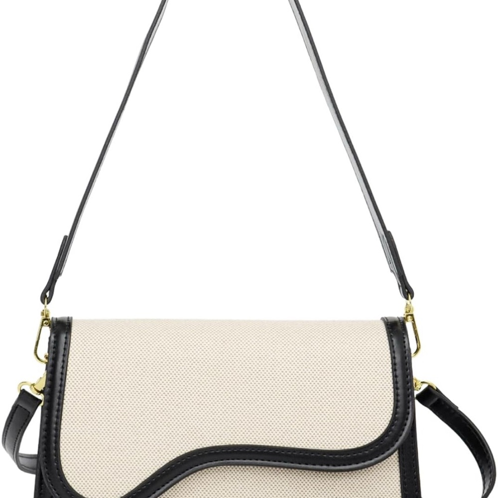 Elegant Black and Cream Women's Bag